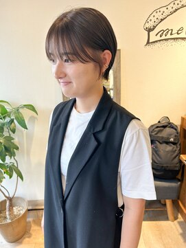 メルト 吉祥寺(melt) [高塚]大人可愛いマッシュショートグレージュカラー前髪パーマ