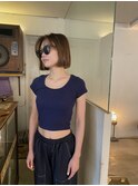 切りっぱなしボブ ミニボブ