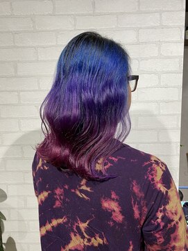 ビスイル 秋葉原店(Vis ill) ダブルカラーケアブリーチベージュピンクボブミニウルフリタッチ