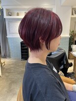 ロンド シャルム 吉祥寺(Lond charme) ダークレッドショートボブ
