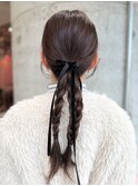 推し活&簡単パーティーヘア》リボン付き・ヘアアレンジ！