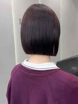 ロンド ブランシュ 錦糸町北口(Lond blanche) イメチェン外ハネボブ美髪ワイドバングミディアム縮毛矯正ボブ