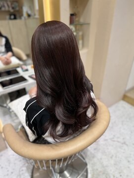 プアメリア 名古屋(Puamelia) ブラウンピンク/ケアカラー/髪質改善トリートメント/艶髪