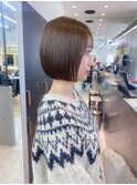 ミニウルフレイヤーカット顔周りカット前髪カット韓国ボブ/横浜