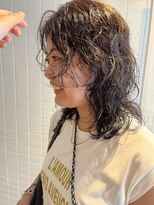 アンフェインド02(UNFEIGNED 02)&nbsp;レイヤーパーマ/ミディアムヘア/暗めカラー/小顔/名駅/伏見/栄