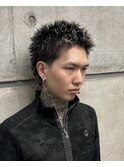 スパイキーショートベリーショート短髪アップバングフェード