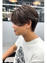 メンズサロン スライバイリアオオサカ(Sly By Ria OSAKA) メンズメッシュ/センターパート/毛流れヘア【梅田/大阪】