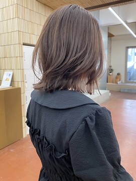 パークレーン アイス イヴェン(park lane ICI yeven) 大人ボブ長めボブリーチなしミディアムレイヤーボブ冬カラー小顔