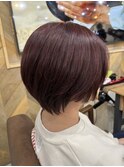 ピンクブラウン×ショート