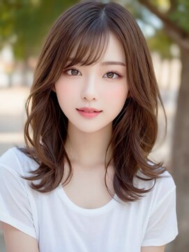 ファーレ ツルミ(Fare tsurumi) ミディアムレイヤー 美髪 透明感 イメチェン くびれ 髪質改善