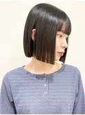 【morio松戸 石山】黒髪ストレートボブ切りっぱなしボブ20代30代