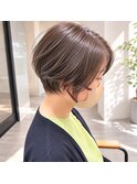 小顔効果◎大人ナチュラル美シルエットショート