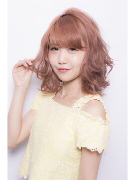 ミエル ヘア 新宿(miel hair) 【mielhair新宿】波ウェーブミディ