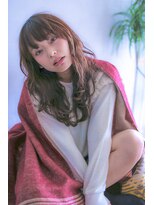 クラン(clan)&nbsp;外国人風ラフウェーブロング×マルサラロゼ