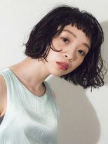 キープへアデザイン(keep hair design) 【keep 自由が丘　土肥】前髪眉上パーマ黒髪ボブ