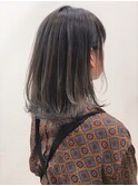 【LA PENSEE】グレーグラデーションカラー 伸ばしかけ外ハネボブ
