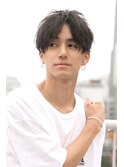 メンズ×黒髪×パーマ..