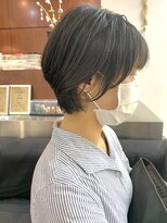 クオリス 上板橋店(QUALIS) 艶感★20代 耳掛けショートボブ/ナチュラルボブ/ブラウン