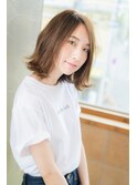 外ハネボブ10代20代30代おすすめくすみブルー綱島美容室