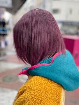 アース オーセンティック 関内店(EARTH Authentic) 20代30代40代ピンクアッシュ艶感ストレート透明感ナチュラル