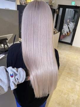 メリー オオサカ(Merly Osaka) パールホワイトラベンダー_艶ロングヘア_