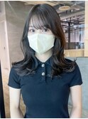 くびれヘア_グレージュカラーボブウルフココアベージュ_ba419061