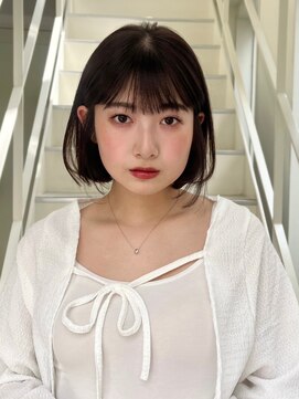 ウル 表参道(HOULe) 艶髪 ボブ 髪質改善 ベージュカラー 酸熱 透明感カラー