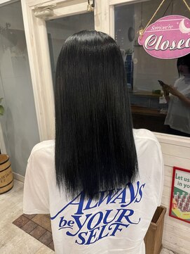 クオリア(Quaria) ブリーチなし透明感カラーアッシュブルーグレーブルーブラック☆