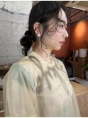前髪パーマ/ウザバング/アッシュカラー/２０代/３０代/４０代