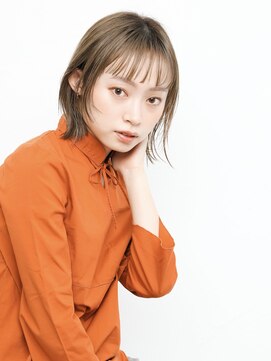 オンク 新宿(onk) 黒髪/グレーベージュ/レイヤーロング/前髪パーマ[新宿駅]