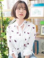 カバーヘア ブリス 北浦和(COVER HAIR bliss)&nbsp;オリーブグレージュヘルシースタイルミニボブ北浦和20代30代40代