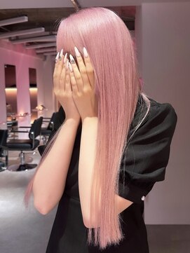 ダズリングディア(Dazzling Deer) ぷつっとロング/ホワイトピンク/フェミニンロング