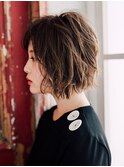 Azule/パーマボブ/アッシュブラウン