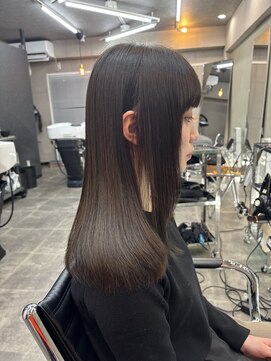 ファビ 渋谷(Fab) くびれヘア/暗めカラー/アプリコットオレンジ/縮毛矯正