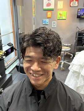 from 0287 黒髪色気パーマヘアー