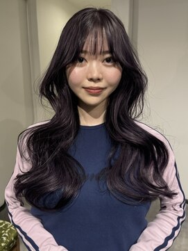 ダークラベンダー/グレージュ/髪質改善