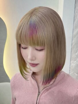 ラルム 新宿(LARME) 『Rio』ミルクティー×レインボーデザインカラー/グラデーション