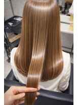 アネロ 名古屋(anhelo) 生ストレート×アッシュカラー×メテオ髪質改善カラー