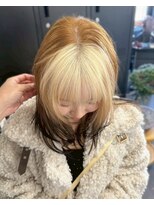 ヌル 原宿店(Null) セクションカラー/ブリーチデザインカラー/ルーツカラー/ウルフ