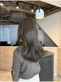 透明感グレージュ×毛先ワンカールロング