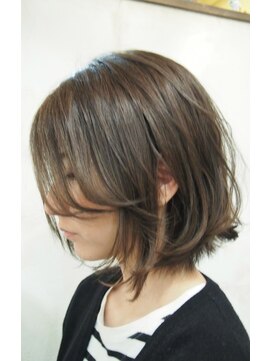 ヘアドゥ デ コントラクテ 宮の沢店(hair do Decontracte) 切りっぱなしボブ　前下がり