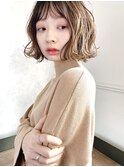 【December】大人かわいい 外ハネボブ アッシュブラウン♪   