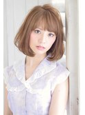 大人可愛い20代30代40代前下がりひし形小顔ボブ丸みミディ03
