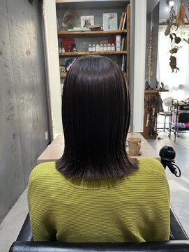 パム 恵比寿(PAM.) 人気スタイル！ぱつっと切りっぱなしロブ！