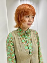 ネアー 新潟(NEER)&nbsp;ウルフカット○オレンジカラー○顔周りカット