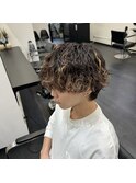 刈り上げないマッシュ×波巻きパーマ