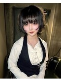 中性ウルフレイヤーカットロングウルフカット姫カット