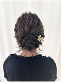 ボブふわふわアップヘア参列ヘア/お呼ばれヘア/結婚式