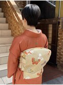 留袖着付けヘアセット♪結婚式参列スタイル　着物