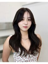 ノク 渋谷(nok)&nbsp;レイヤーくびれヘア_オリーブベージュレイヤーカット